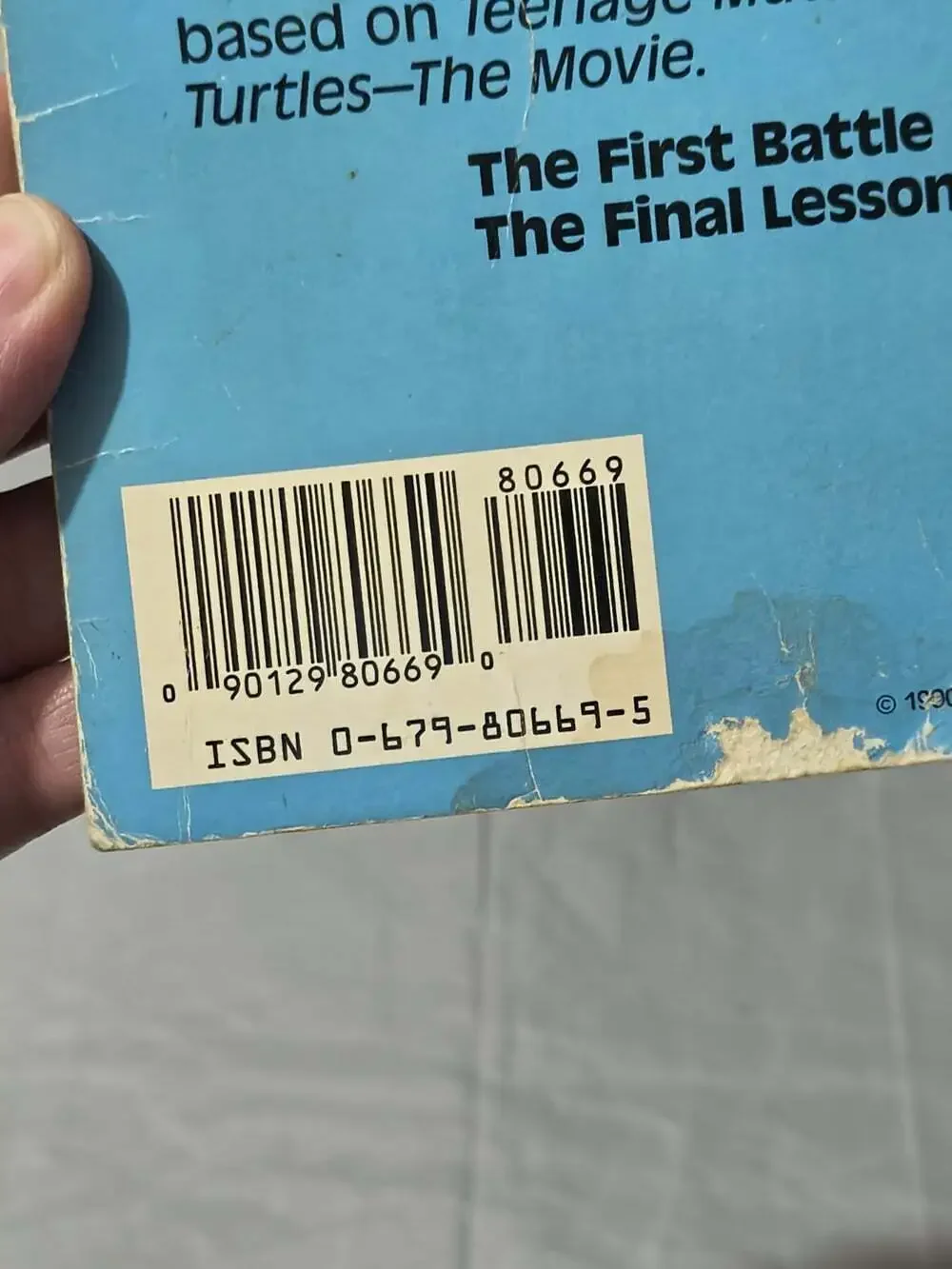 Random House Teenage Mutant Ninja Turtles The Final Lesson PB 1990 Holm